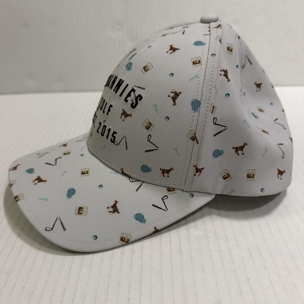 Swannies Golf Hat Cap Snapback Mens One Size Gray Allover Golf Print Est 2015 - Picture 3 of 7